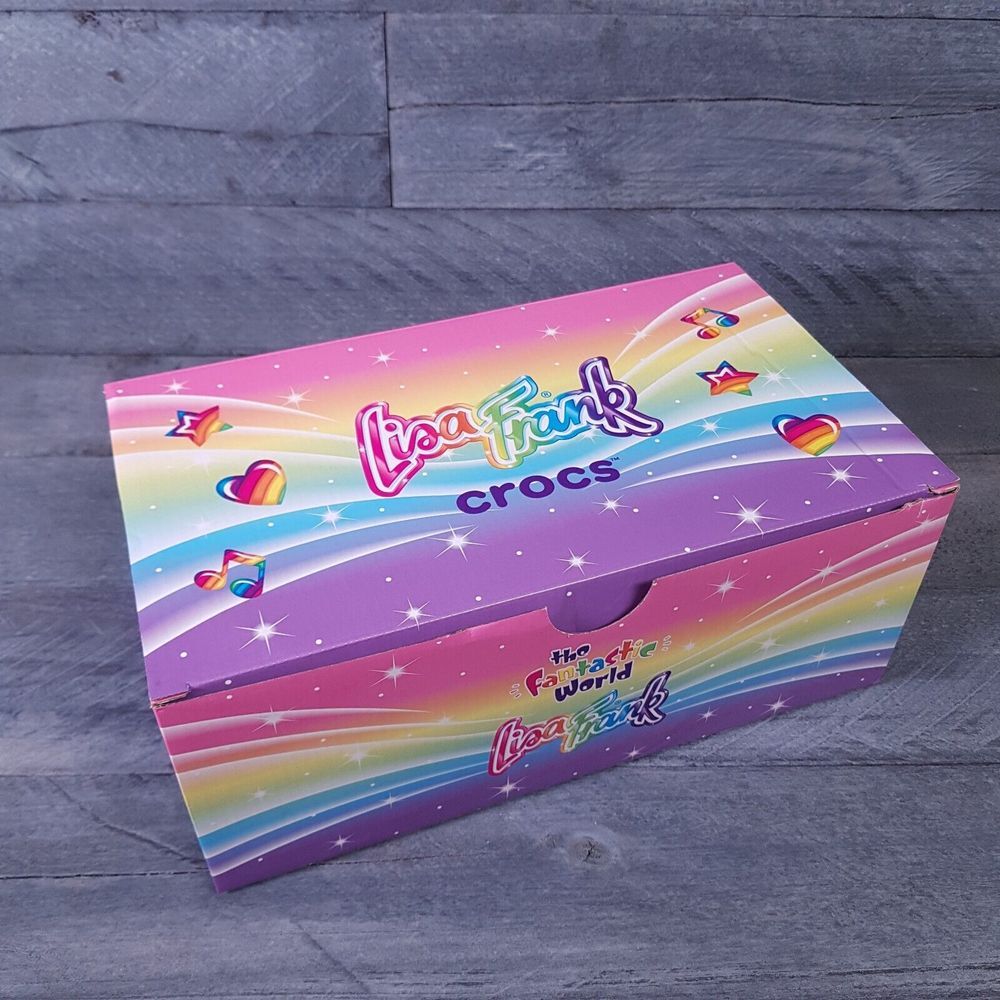 CROCS X Lisa Frank Classic Clogs Kids Size J5 Womens 7 Limited Edition - Picture 8 of 9